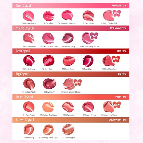 CLIO Crystal Glam Tint - 001 Vintage Apple Glossy Lip Stain