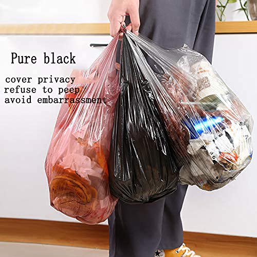 BAIYEUSO 4 Gallon Small Black Trash Bags - 200 Count Durable Waste Bags