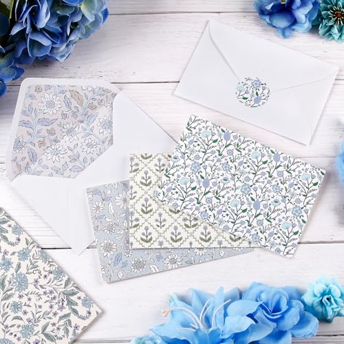 Quera Floral Greeting Cards with Envelopes - 30 Pack, 4x6