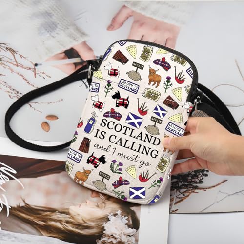 Edinburgh Scotland Canvas Makeup Bag - Durable Zipper Travel Pouch