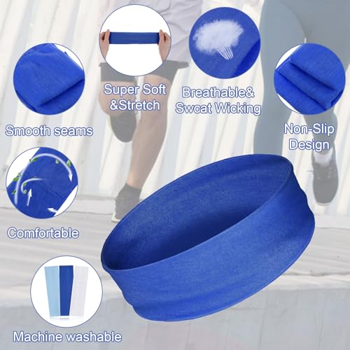 Mabor 3-Pack Non-Slip Headbands for Women & Men | Elastic Sweat-Absorbing Workout Bands