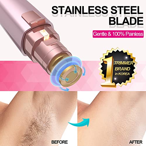 JNATER 2-in-1 Rechargeable Eyebrow Trimmer & Facial Hair Remover with LED