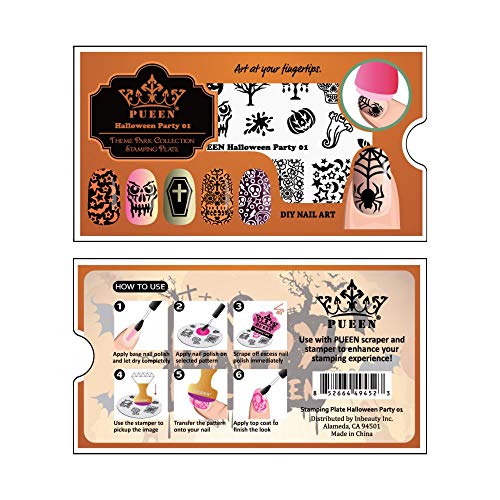 Nail Art Stamping Plate - Halloween Party 01 Theme Park Collection