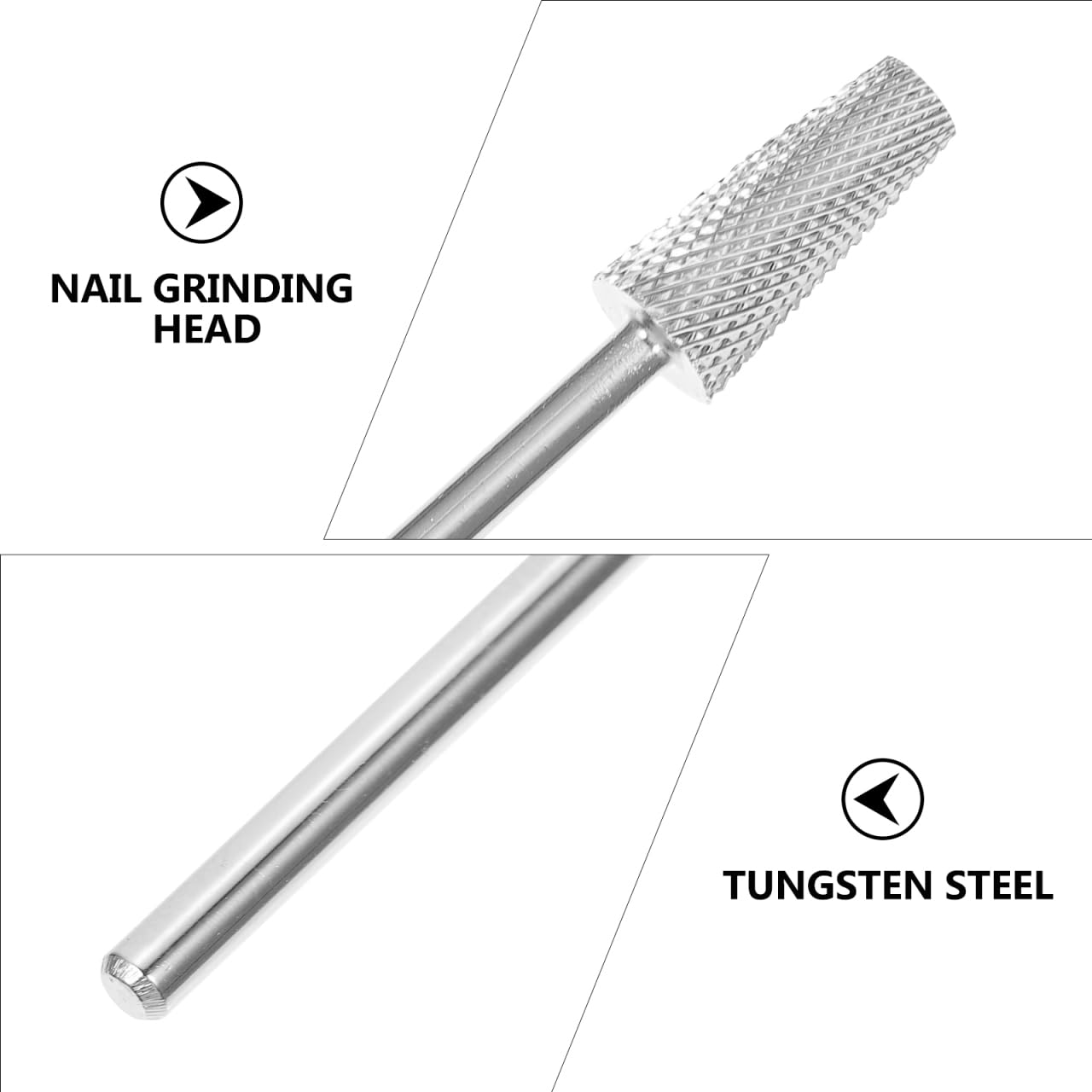 POPETPOP Nail Art Polishing Grinding Heads 2-Pack 1.57 Inch Manicure Drill Bits for Nail Reshaping and Dead Skin Removal Lightweight Handheld Grinding Tools