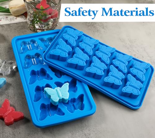 Webake Butterfly Silicone Mold - 10-Cavity 3D Ice Cube & Chocolate Maker