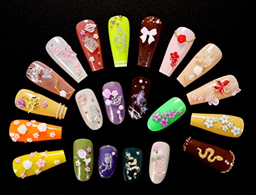 TAMHOO 250pcs 3D Kawaii Nail Charms for Acrylic Nail Art Decorations