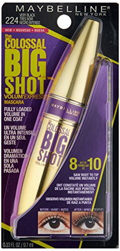 Maybelline Volum' Express Big Shot Washable Mascara – Bold Lash Volume, Very Black, 0.33 fl oz