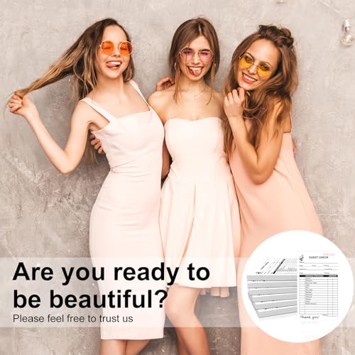 6 Pack Salon Check Pads - Guest Checks Books for Beauty Services