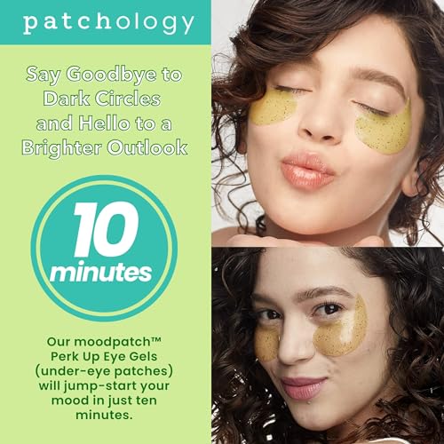 Patchology Perk Up Green Tea Under Eye Patches - 5 Pack Hydrating Gel Masks for Puffiness & Dark Circles
