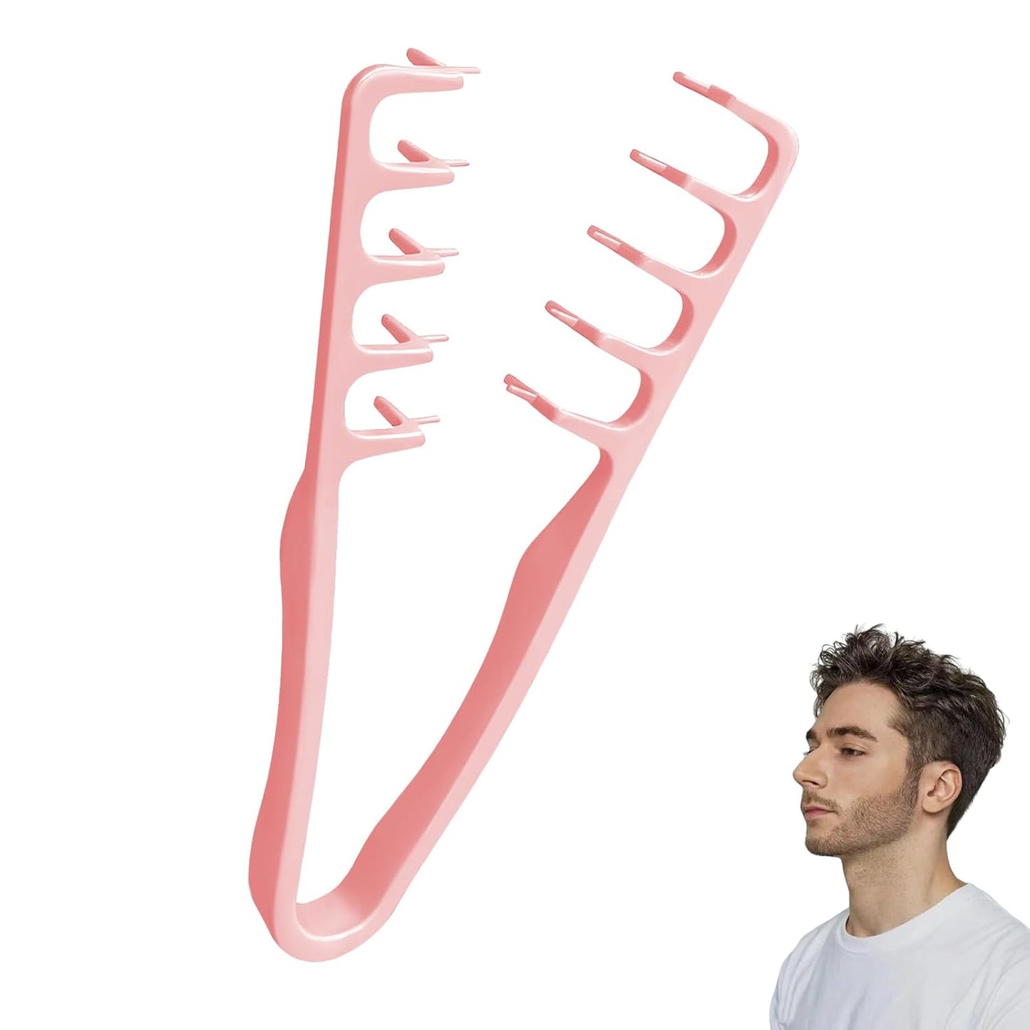Volumizing Texture Comb - Wide-Tooth Styling Tool for Men & Women | Black
