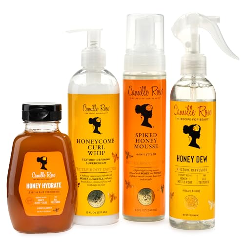 Camille Rose Spiked Honey Mousse - 4-in-1 Curl Styling Mousse, 8 Fl Oz