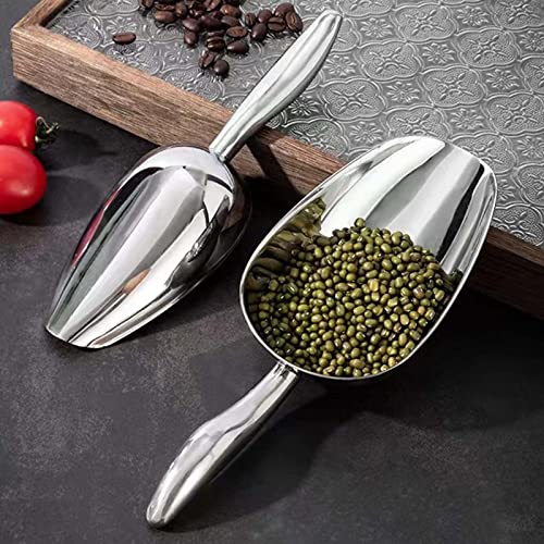 Mini Stainless Steel Ice Scoop - Heavy Duty 5 oz, Dishwasher Safe