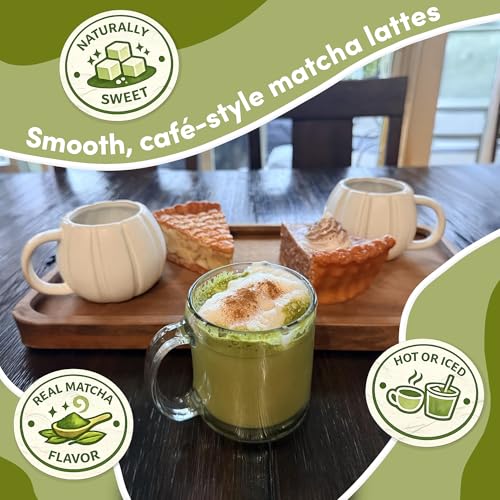 Sweetened Matcha Latte Mix - 4 oz Green Tea Powder for Hot or Iced Drinks