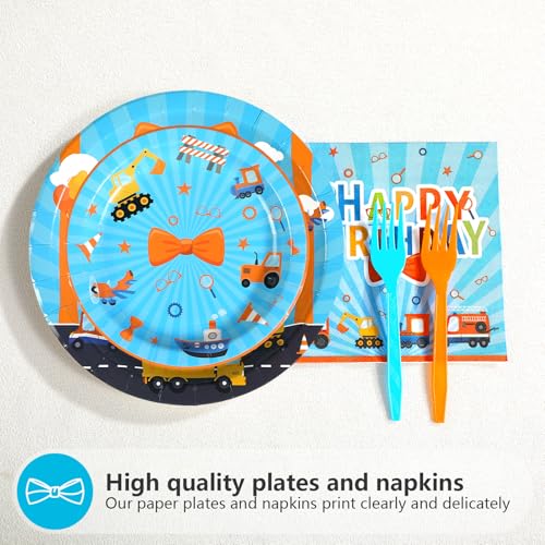 Blue Orange Cartoon Birthday Party Decorations Set for 24