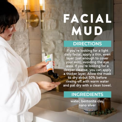 Bentonite Clay Facial Mask for Detox & Purifying Skin - 4 oz