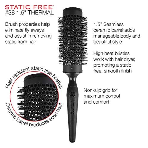 Cricket Static Free 1.5" Thermal Ceramic Blowout Brush - All Hair Types