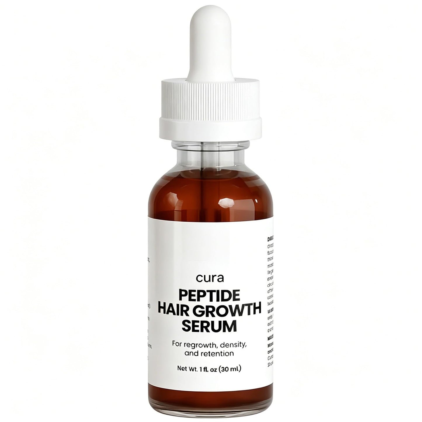 Cura Peptide Hair Growth Serum, Revitalize for Thicker Hair, Hair Growth Serum - Refreshing and Non-Greasy