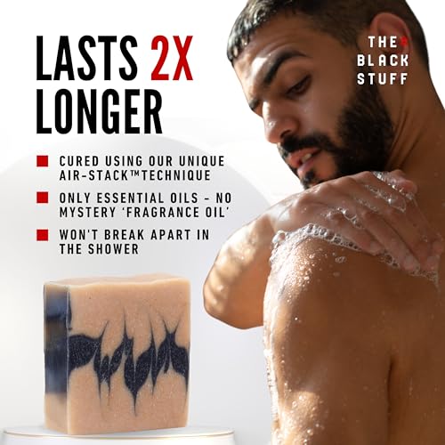 All Natural Handmade Bar Soap for Men - Moisturizing & Exfoliating