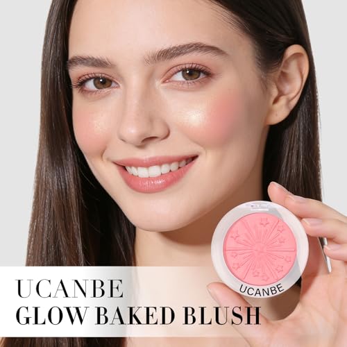 UCANBE First Sight Champagne Baked Blush for Cheeks, Seamless & Long-Lasting Glow Palette