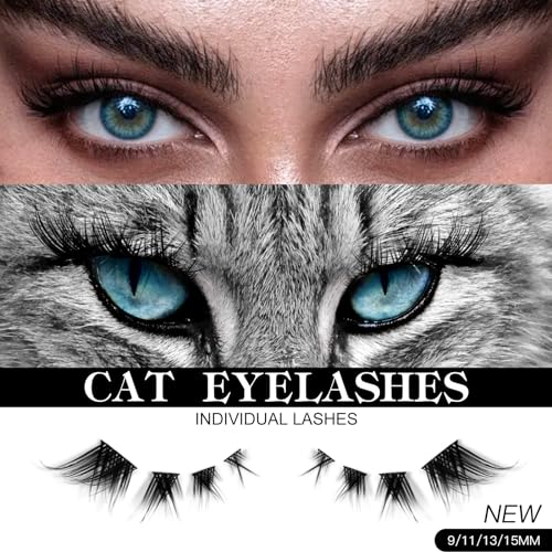BERSHNOR 32 Pairs Individual Lash Clusters, 8-16mm DIY Faux Mink Lashes