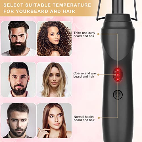 Erokicysh Black Hot Comb - Portable Ceramic Straightening & Curling Brush