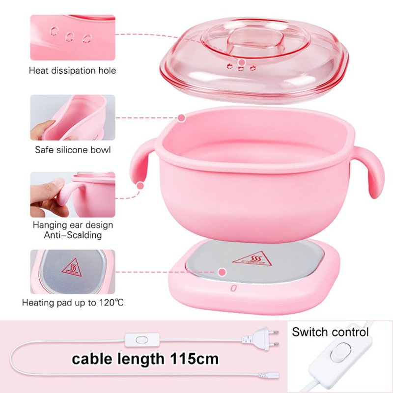 HURRISE Electric Hot Wax Warmer Machine for Hair Removal, 400ml Removal Wax Heater, 100W Silicone Pot Liner, High Power Performance, Large Capacity, Versatile Usage, Easy to Clean