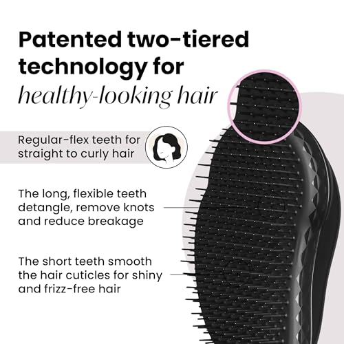 Tangle Teezer Original Detangler Brush - Full Size, Panther Black