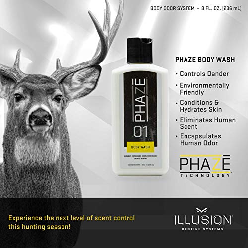 Illusion Systems PhaZe 1 Body Wash - Unscented Deer Hunter's Scent Eliminator
