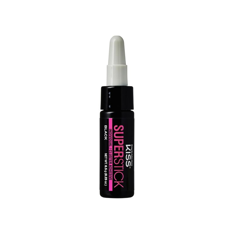 Kiss Individual Lash Cluster Adhesive - Gentle Waterproof Formula with Cactus & Witch Hazel | 7-Day Hold, 6.5g Black