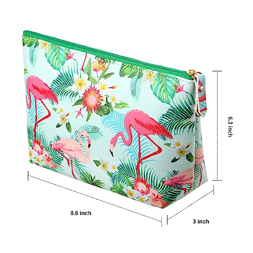 4-Piece Tropical Travel Cosmetic Bag Set - Waterproof Makeup Pouch