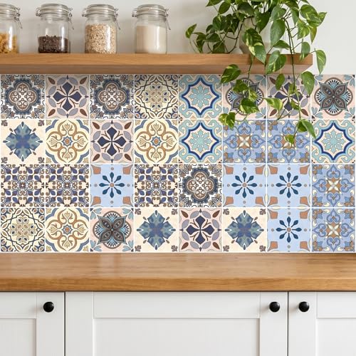 Moroccan Vinyl Decals 30-Pack - 4x4 Inch Waterproof Wall Stickers