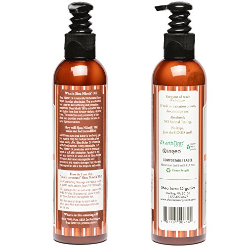 Shea Terra Organics Shea Nilotik' Oil - Fragrance-Free Body & Hair Oil 8 oz