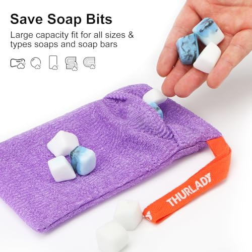THURLADY African Exfoliating Net Sponge - Long Nylon Scrubber