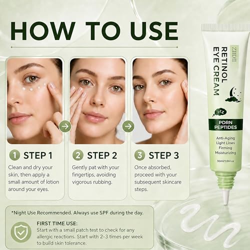 ZIIDII Retinol Eye Cream with PDRN & Peptides - 1.06 fl oz Anti-Aging Under Eye Treatment