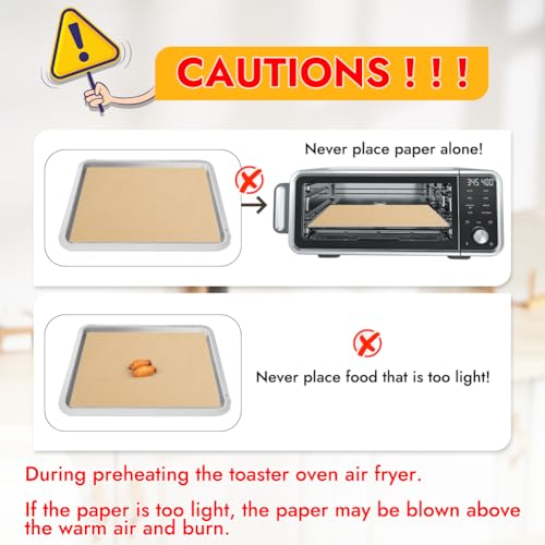 12 Inch Air Fryer Liners for Ninja SP151/SP101/SP201/SP301 - 150PCS Unbleached Parchment Paper