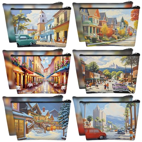 Colorado Makeup Bags Set of 12 - Portable Waterproof Cosmetic Pouches