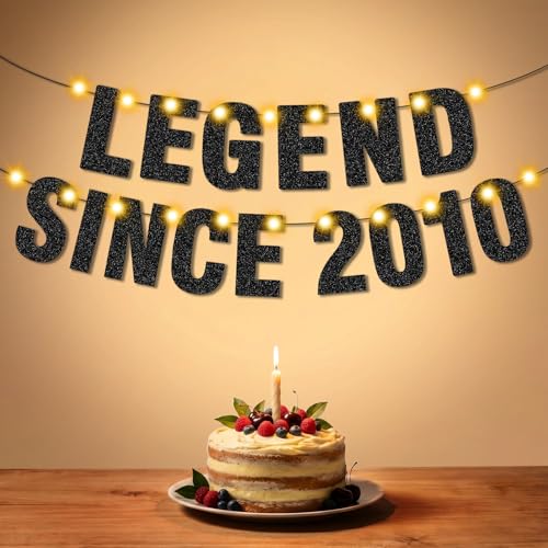 LED Lighted 16th Birthday Banner - 'Legend Since 2010' Party Decor