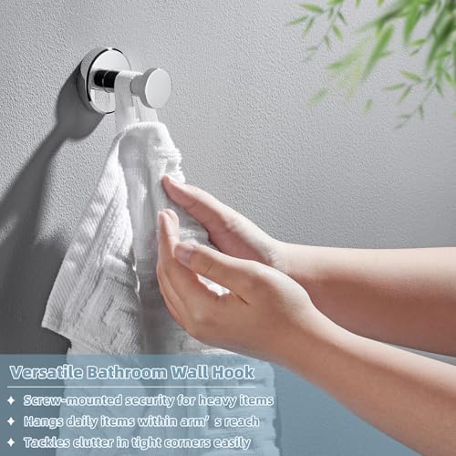 Polished Chrome Robe Hook - 304 Stainless Steel Wall Mount
