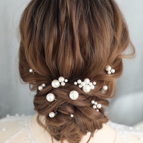 SOLENY 12-Piece Pearl Bridal Hair Pins - Handmade Wedding Hair Accessories