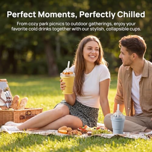 Collapsible 2-in-1 Ice Ball Maker with Portable Silicone Cup