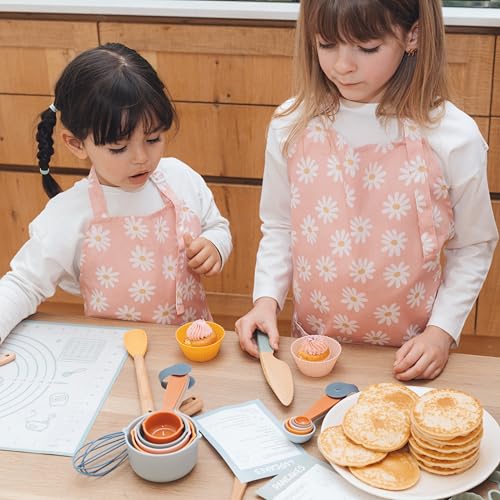 Kids Cooking Apron with Pocket - Adjustable Toddler Apron for Boys & Girls