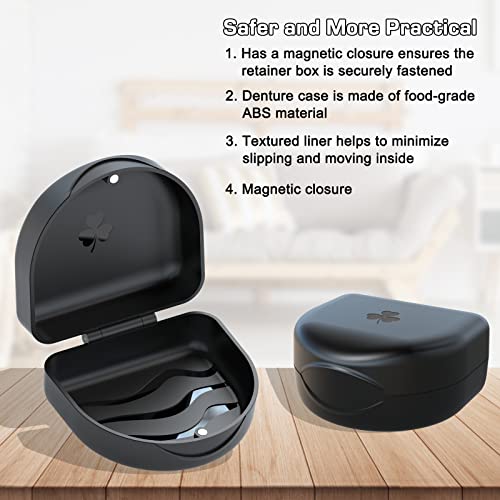 ARGOMAX Black Retainer Case for Clear Aligners & Mouth Guards
