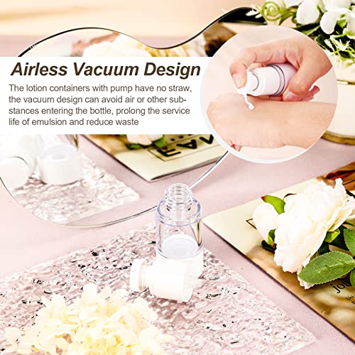 Suclain 12 Pcs 15ml Airless Pump Travel Bottles Refillable Cosmetic Containers