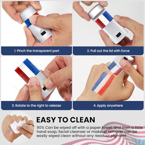 World Cup 2026 Face Paint Stick - Red & White Patriotic Makeup