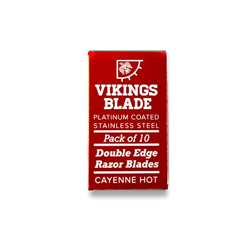 VIKINGS BLADE Double Edge Safety Razor Blades, 10x Blades, Swedish Steel + Platinum Coated, Replacement Razor Blades & Refills (Semi-Aggressive & Safe)