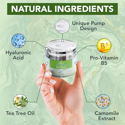 NOVEHA Tea Tree Oil Eye Cream for Wrinkles & Dry Skin - 1.69 Fl Oz