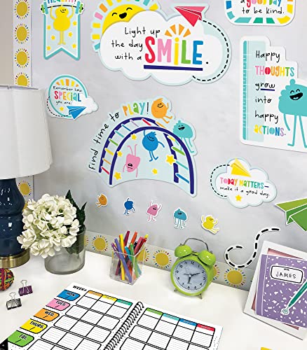 Carson Dellosa Happy Place 15-Piece Motivational Bulletin Board Set