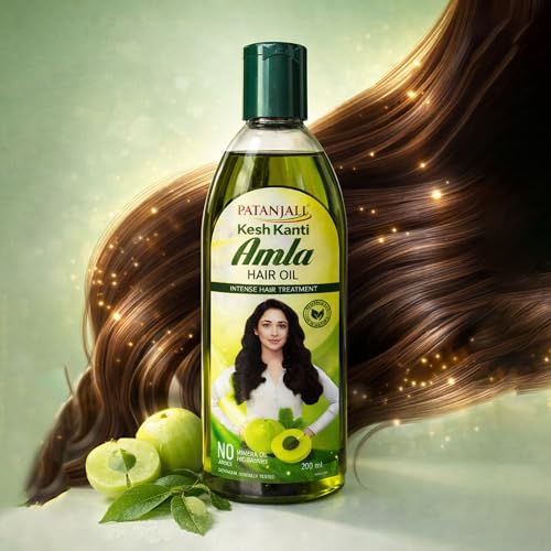 Patanjali Kesh Kanti Amla Hair Oil 200ml - Natural Hair Loss Treatment