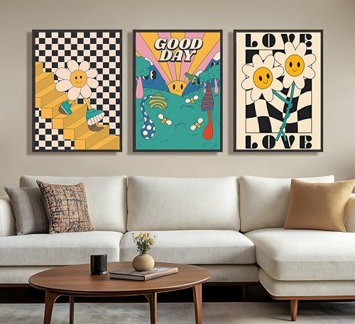 3-Piece Vintage Hippie Canvas Wall Art Set | 12x16 Unframed Posters