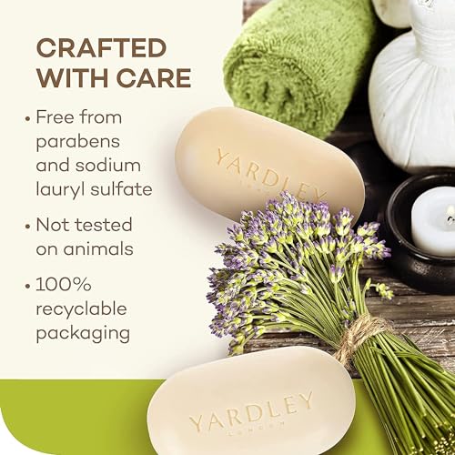 Yardley Fresh Aloe Bar Soap - Aloe & Avocado, 4.25 oz, 4 Pack